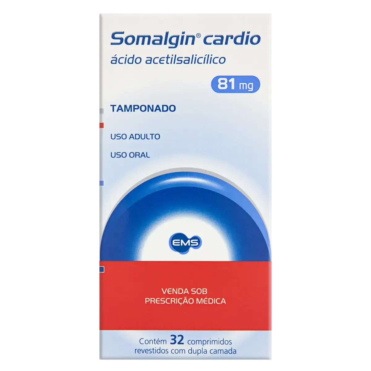 Somalgin Cardio 81mg Ems Caixa 32 Comprimidos Revestidos