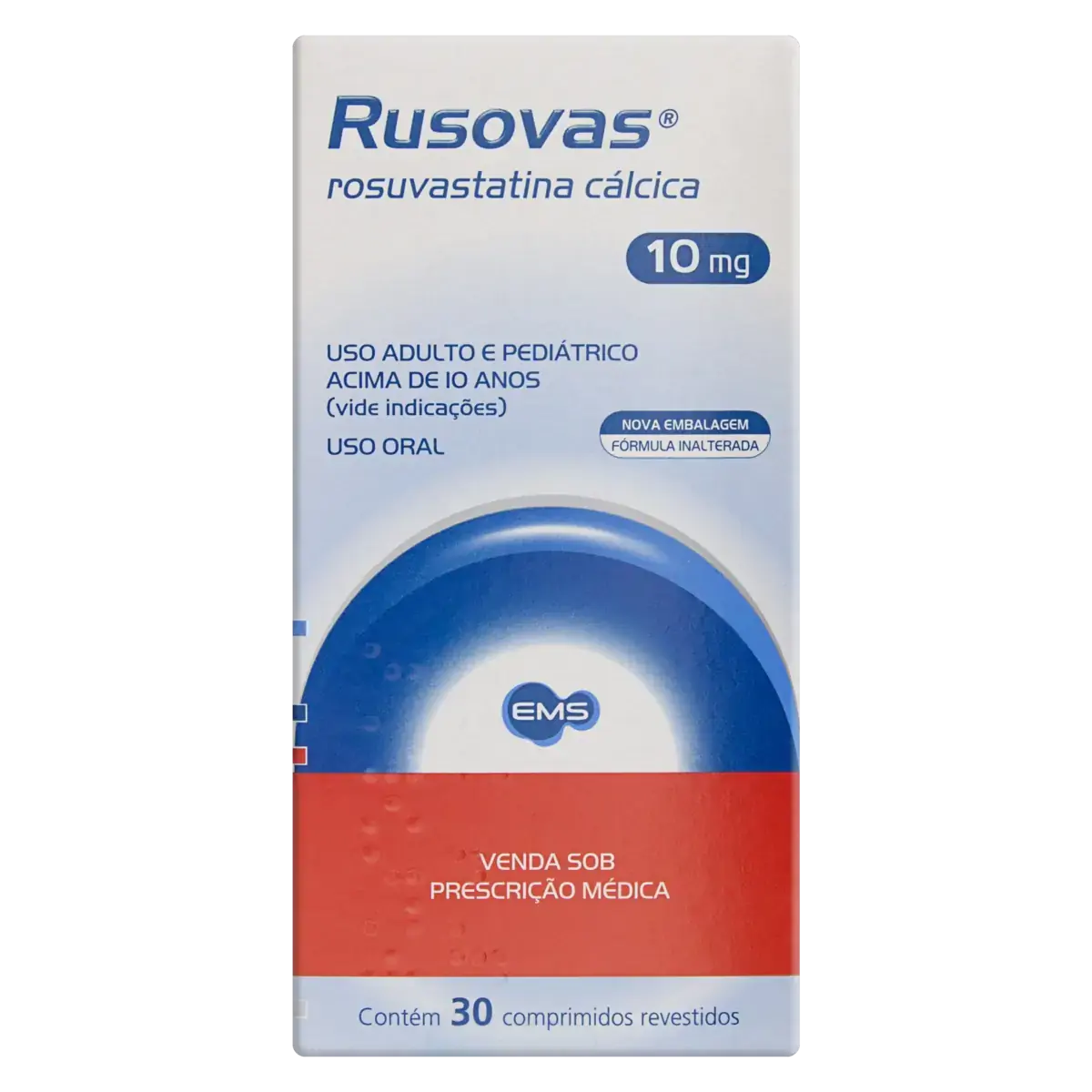 Rusovas 10mg Ems Caixa 30 Comprimidos Revestidos