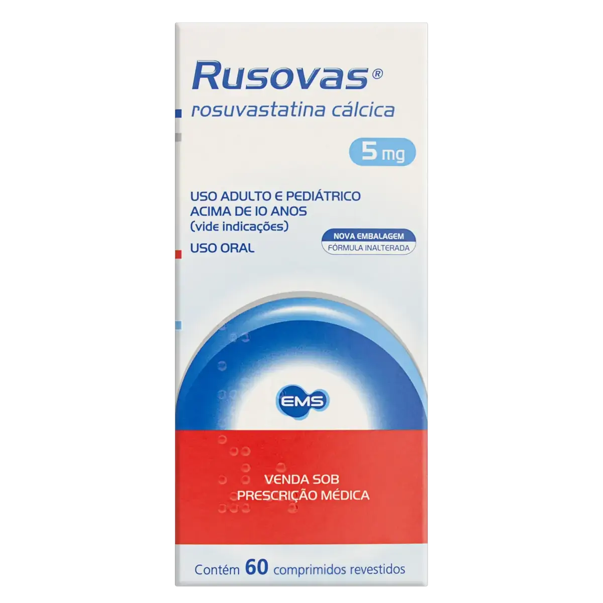 Rusovas 5mg Ems Caixa 60 Comprimidos Revestidos