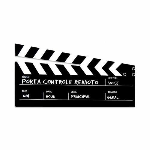 Porta Controle Remoto Cinema Em Chapa De Aço
