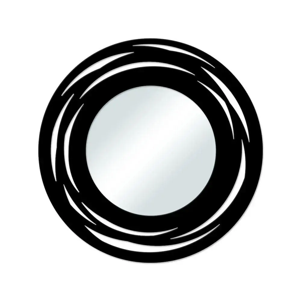 Chapa Espelho Abstrato Preto Geguton