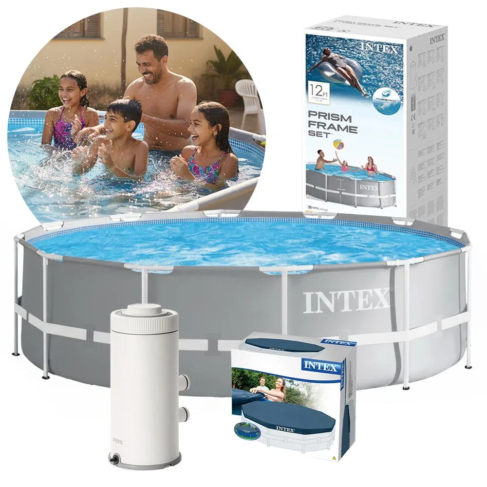 Piscina Estrutural 6.503 Litros Armação Prism + Capa + Filtro 110v - Intex