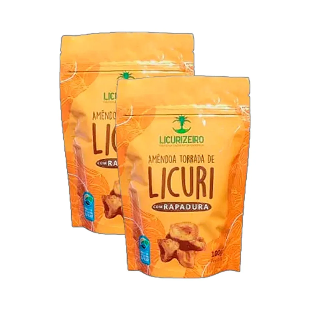 Kit 2X: Amêndoa de Licuri Torrada Com Rapadura Licurizeiro 100g
