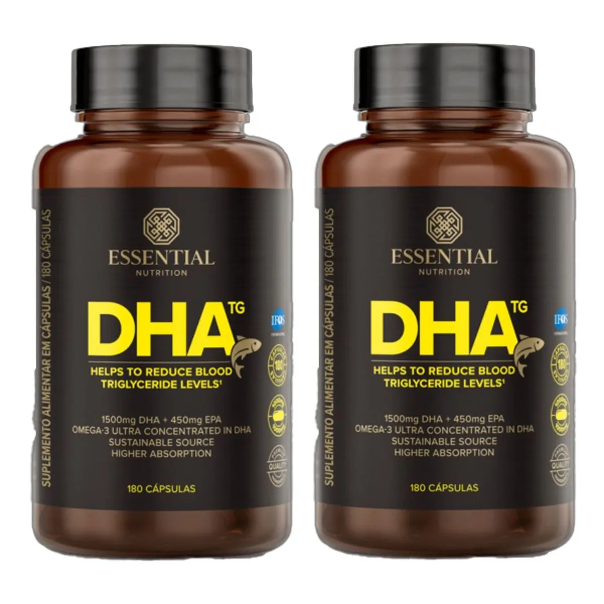 Kit 2X: DHA TG Essential Nutrition 180 Cápsulas
