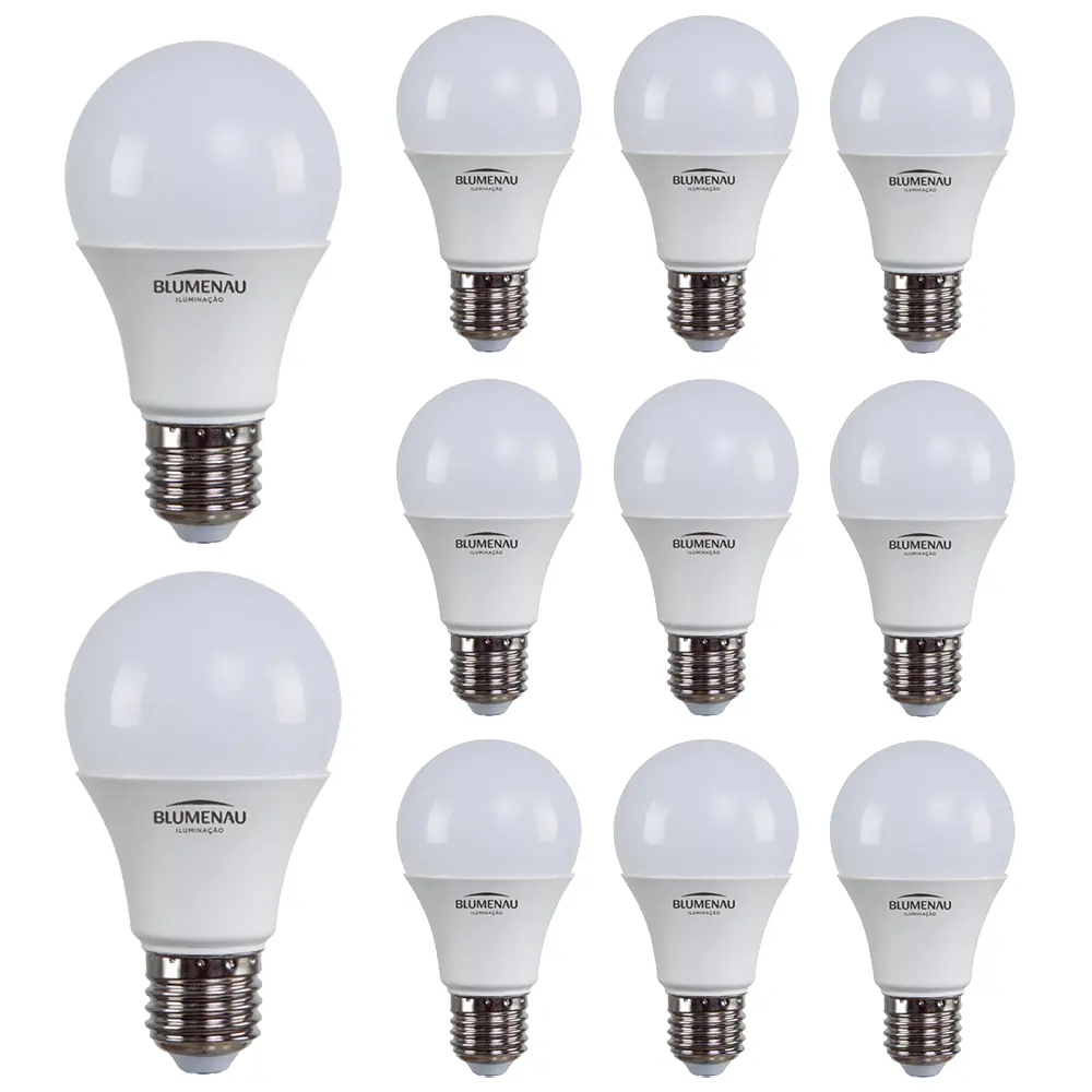 Kit 20 Lâmpadas Led Bulbo A60 12w E27 Bivolt 6500k Frio