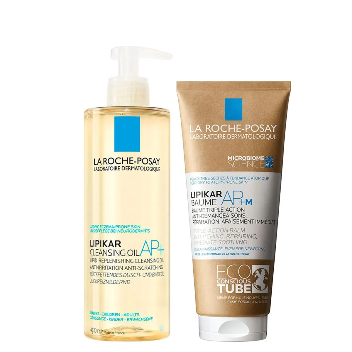 Kit Corporal La Roche-Posay Lipikar - Óleo de Limpeza Cleasing Oil AP+ 400 ml + Creme Hidratante Co