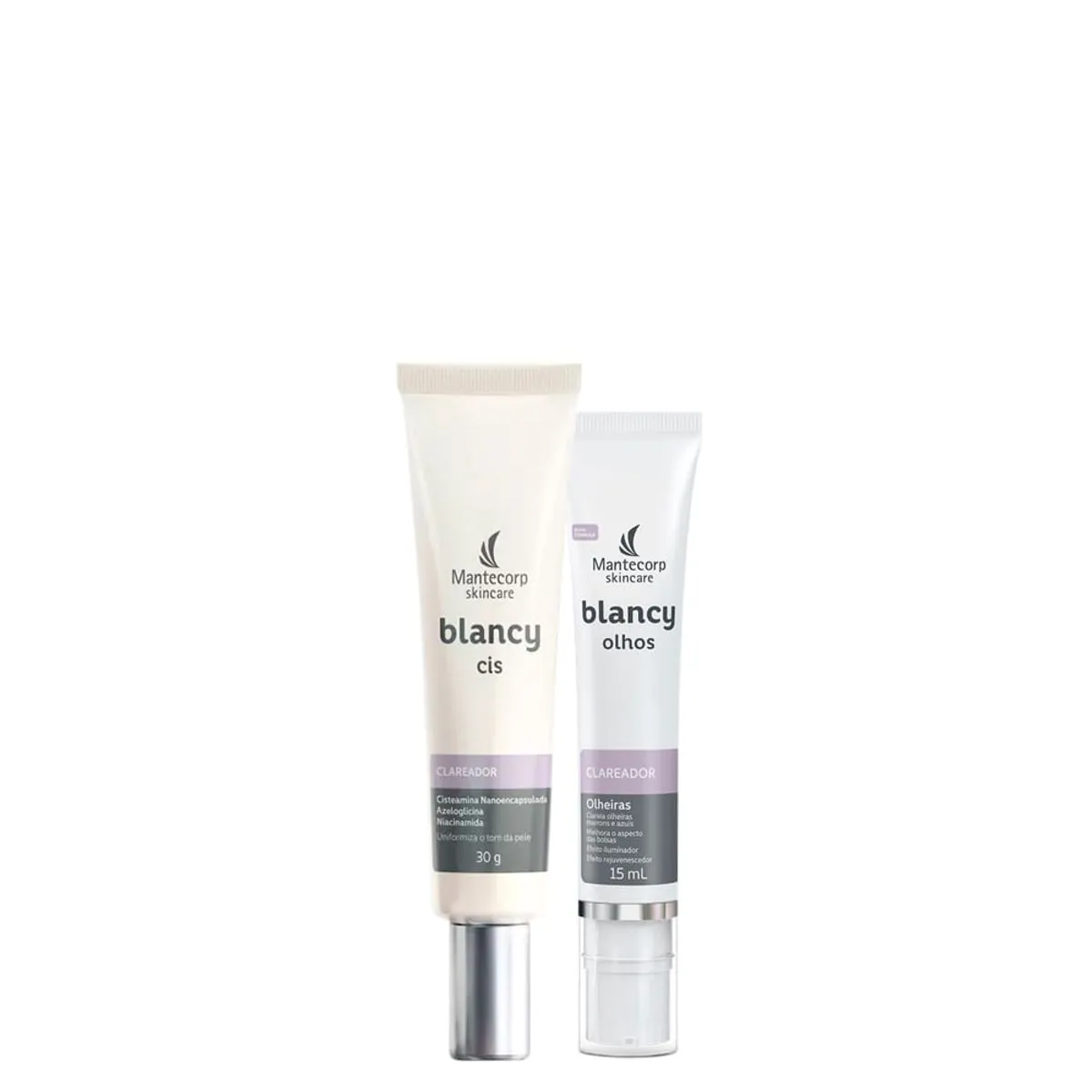Kit Mantecorp Blancy Cis Gel Creme para Àrea dos Olhos Clareador de Manchas Alfa Arbutin 15ml + Crem