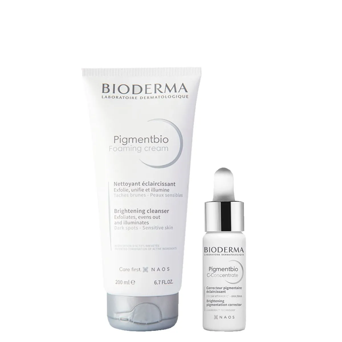 Kit Bioderma Pigmentbio Foaming Cream Sabonete Líquido Facial e Corporal 200ml + Sérum C-Concentrat