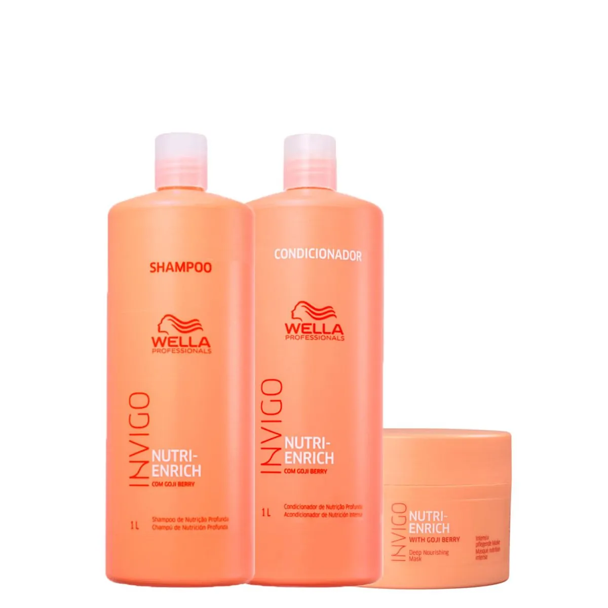 Kit Wella Professionals Invigo Nutri Enrich - Shampoo 1000 ml + Condicionador 1000 ml + Máscara 150