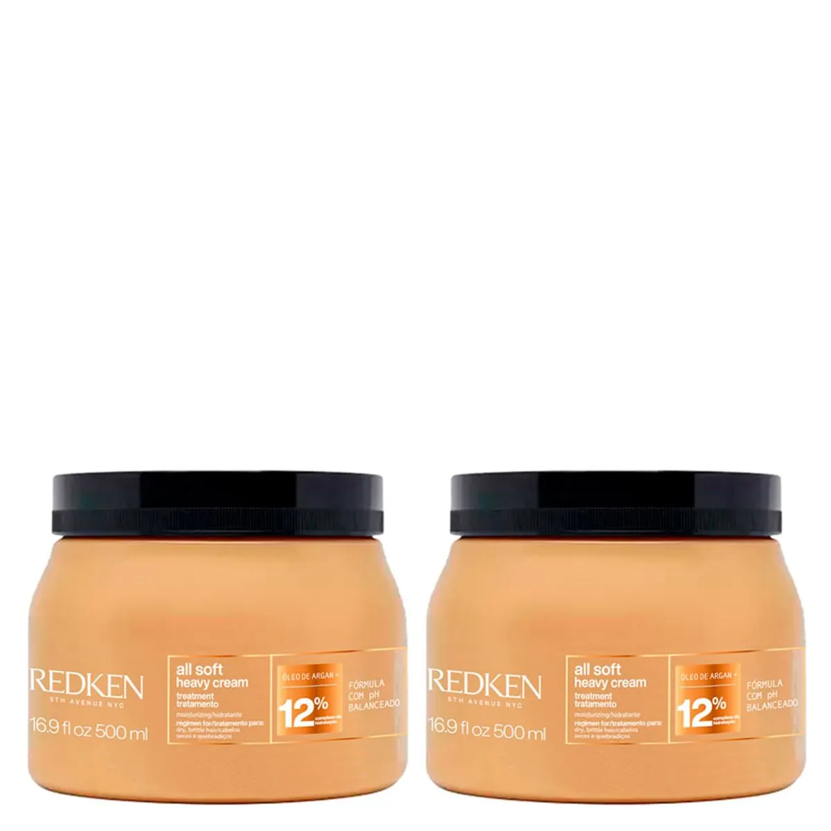 Kit Redken All Soft Heavy - Máscara de Hidratação 500 ml - 2 Unidades