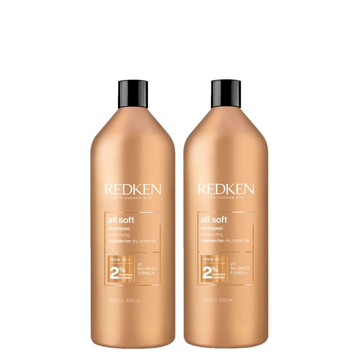 Kit Redken All Soft - Shampoo 1000 ml - 2 Unidades