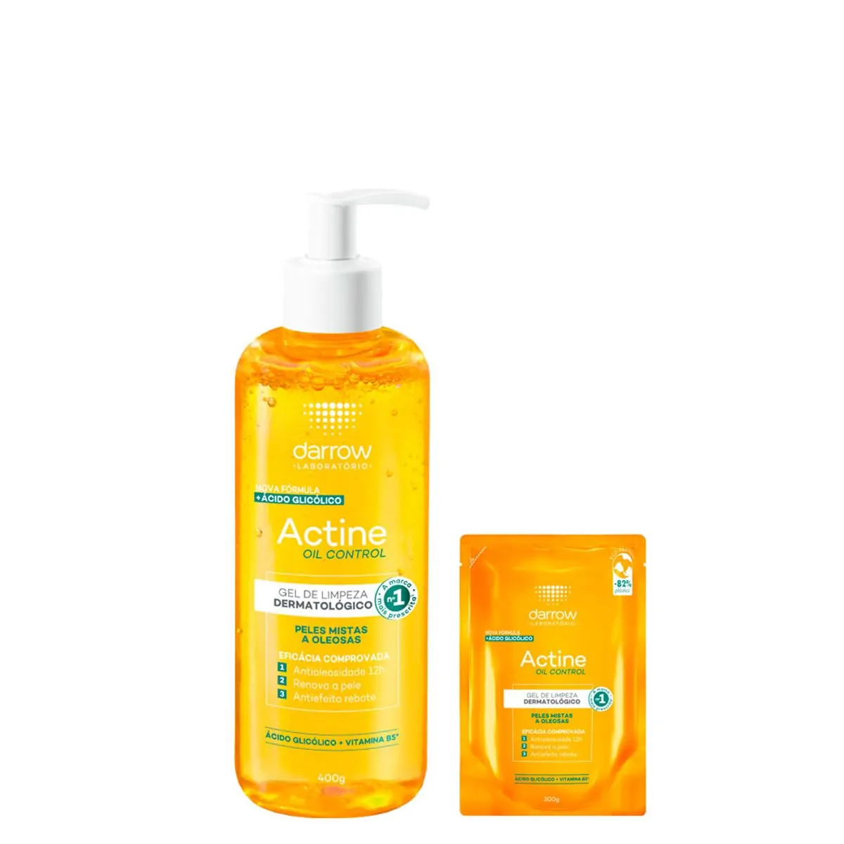 Kit Facial de Limpeza Darrow Oil Control com Refil - Gel de Limpeza 400g + Gel de Limpeza Refil 300g