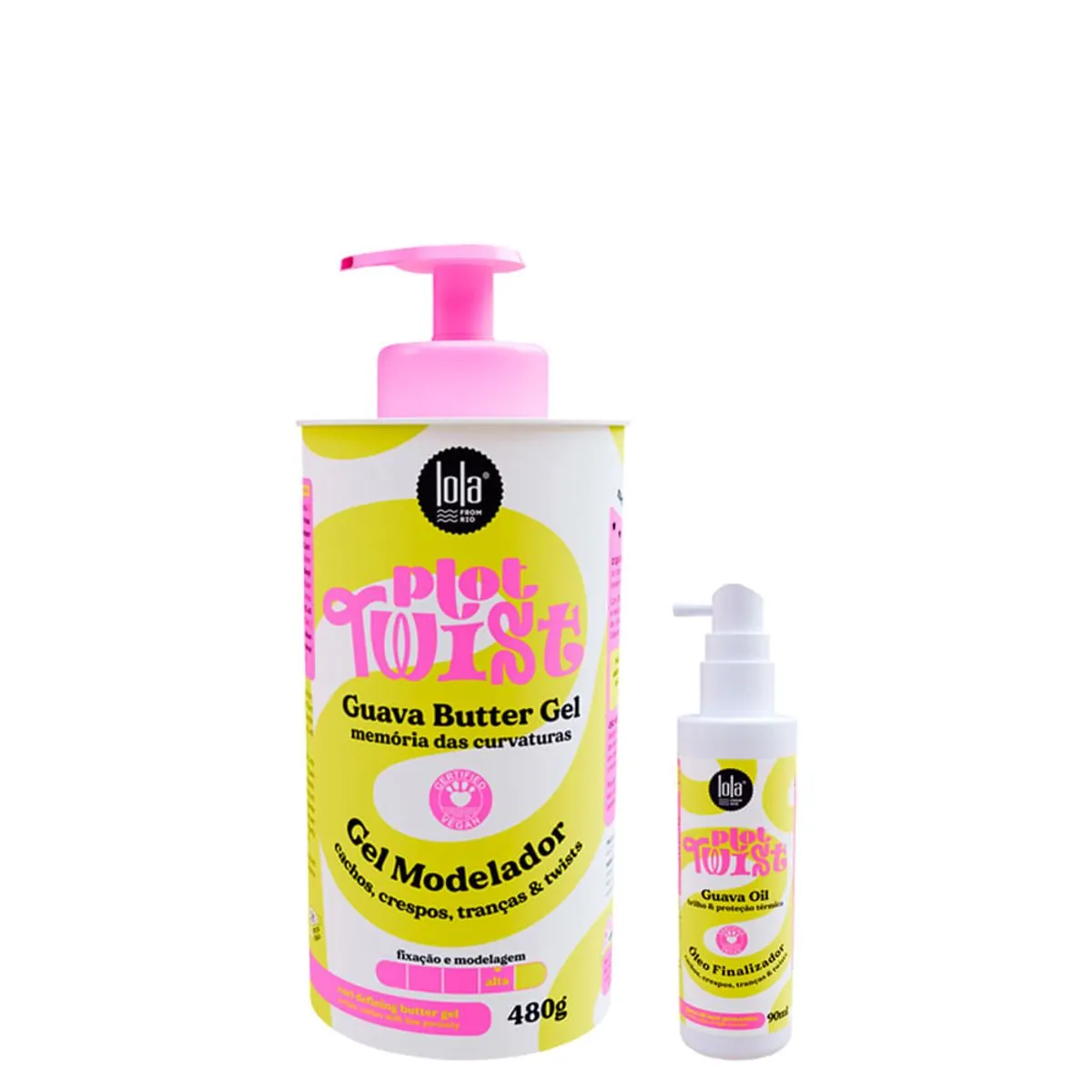 Kit Lola Cosmetics Plot Twist - Óleo Capilar 90 ml+ Gel Modelador 480 g - Kit Lola Cosmetics Plot T