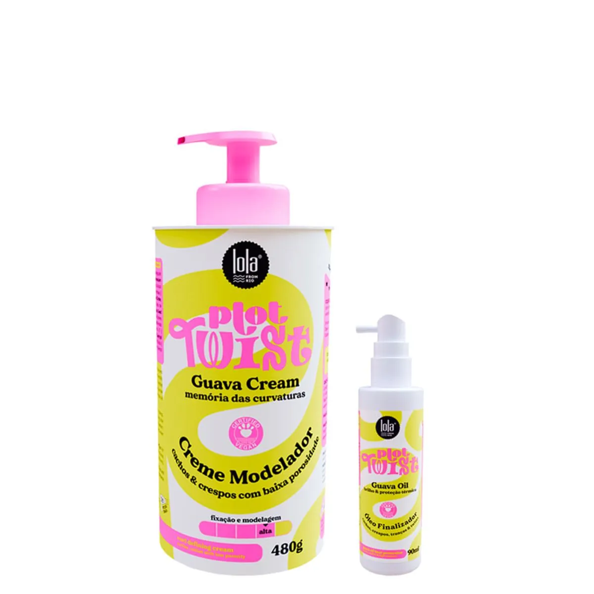 Kit Lola Cosmetics Plot Twist - Óleo Capilar 90 ml + Creme Modelador 480 g - Kit Lola Cosmetics Plot