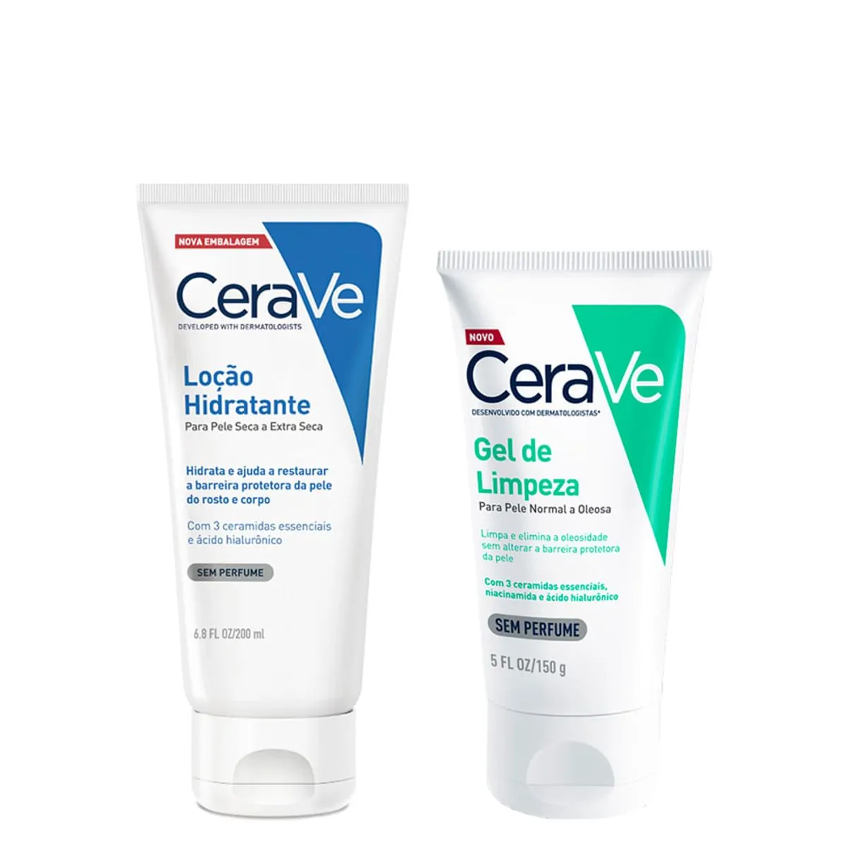 Kit Cerave - Gel Facial De Limpeza 150 g + Loção Hidratante Corporal 200 ml