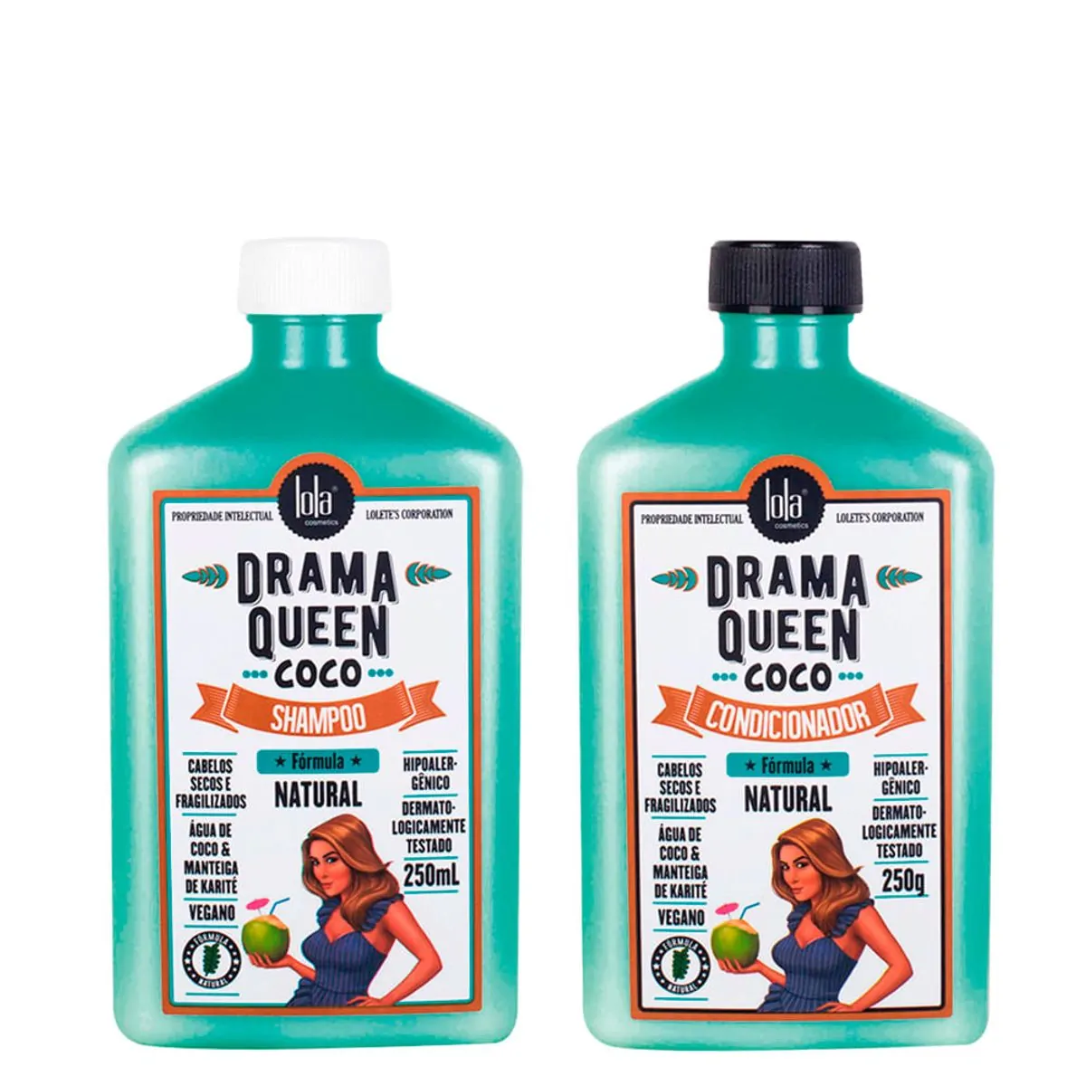 Kit Lola From Rio Drama Queen Coco - Shampoo 250 ml + Condicionador 250 ml