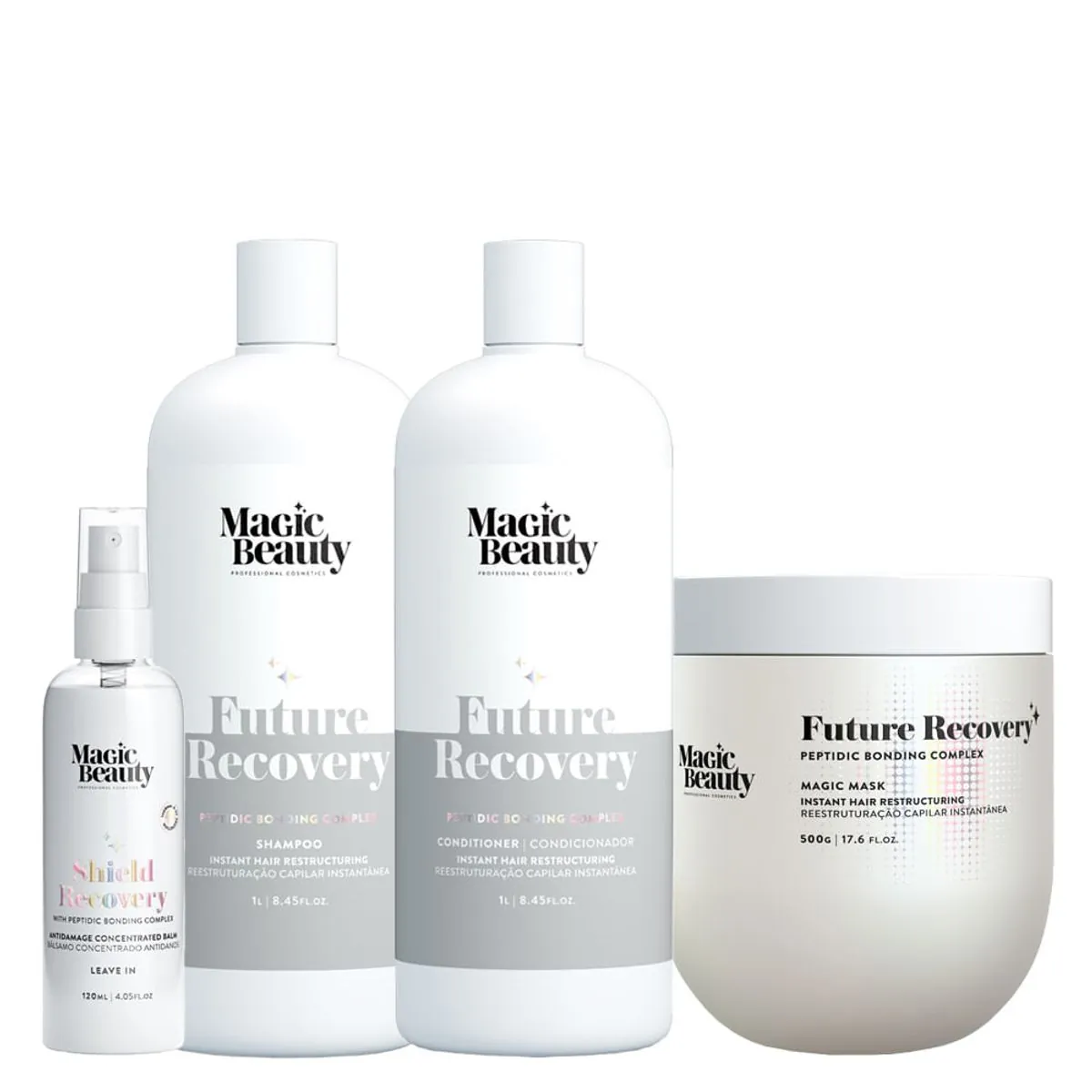 Kit Magic Beauty Future Recovery Shampoo 1000ml + Condicionador 1000ml + Máscara 500g + Leave-In Shi