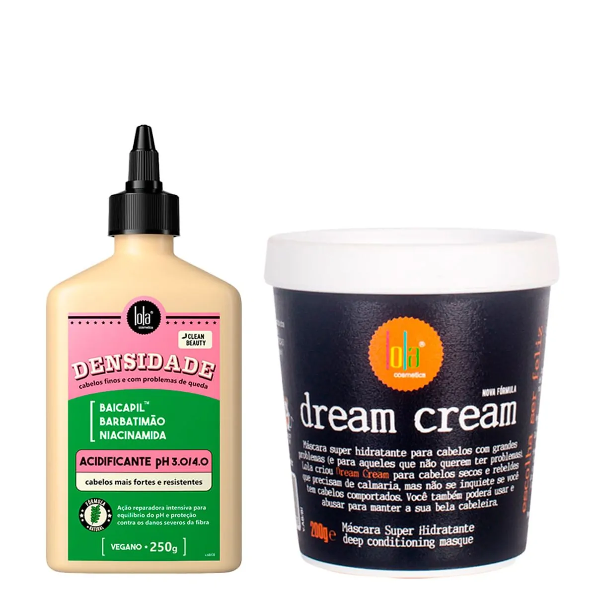 Kit Lola From Rio - Acidificante Densidade 250g + Máscara Dream Cream 200 g