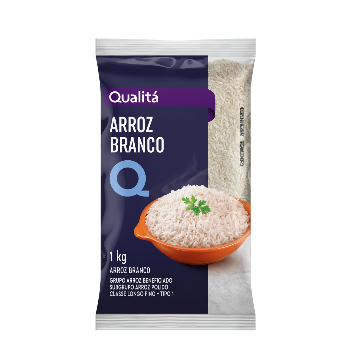 Arroz Agulhinha Tipo 1 QUALITÁ Pacote 1kg