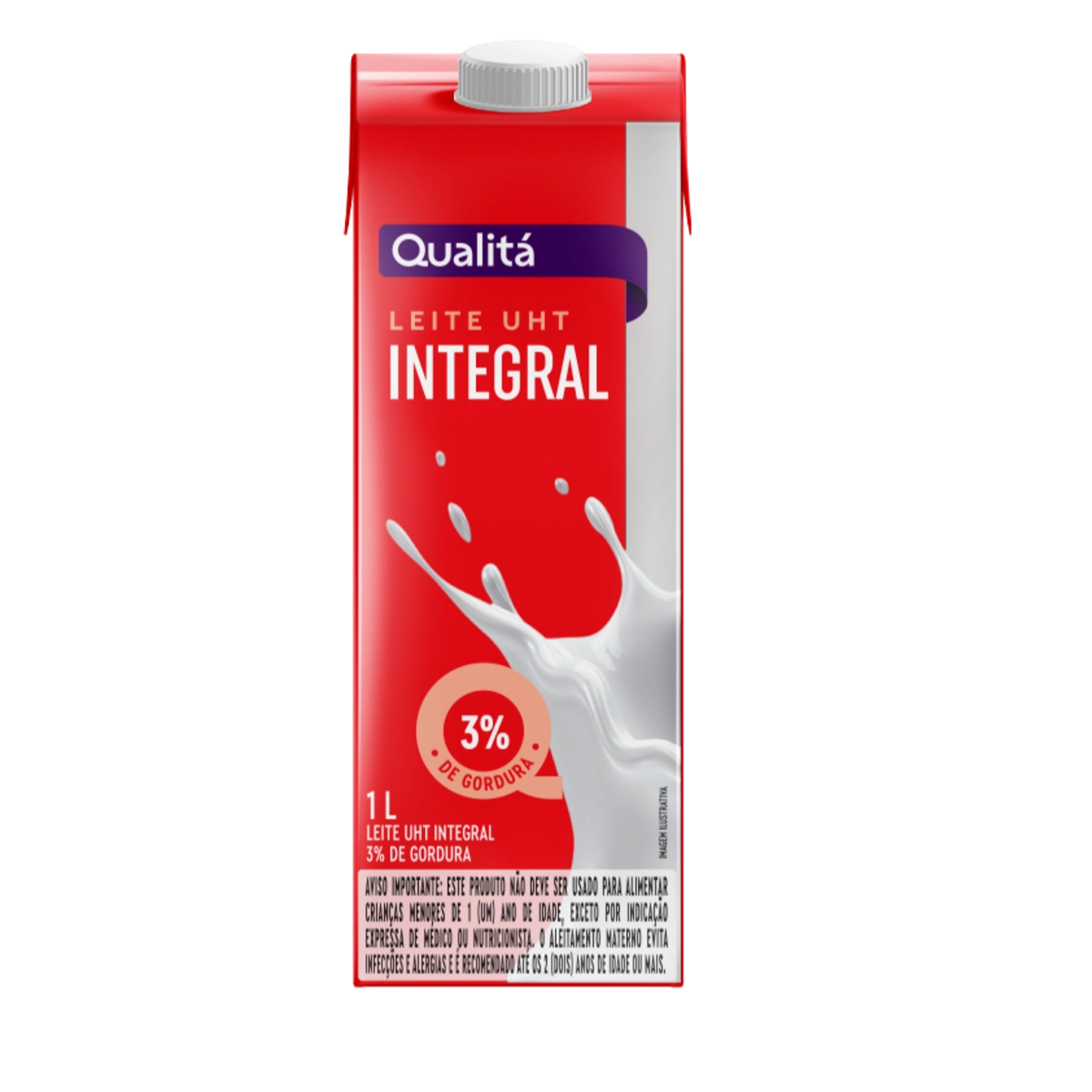 Leite Longa Vida Integral QUALITÁ 1 Litro