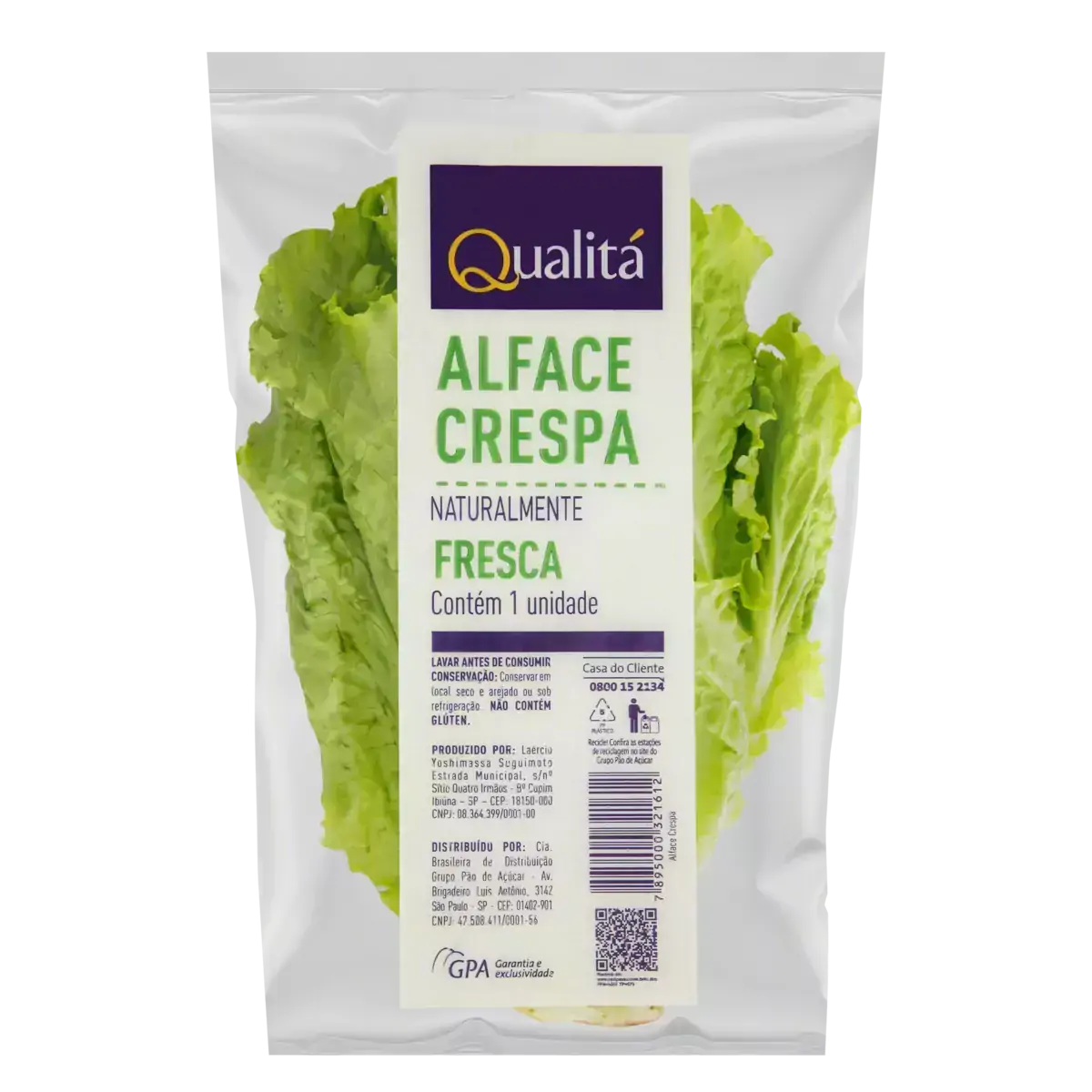 Alface Crespa Naturalmente Fresca Qualitá