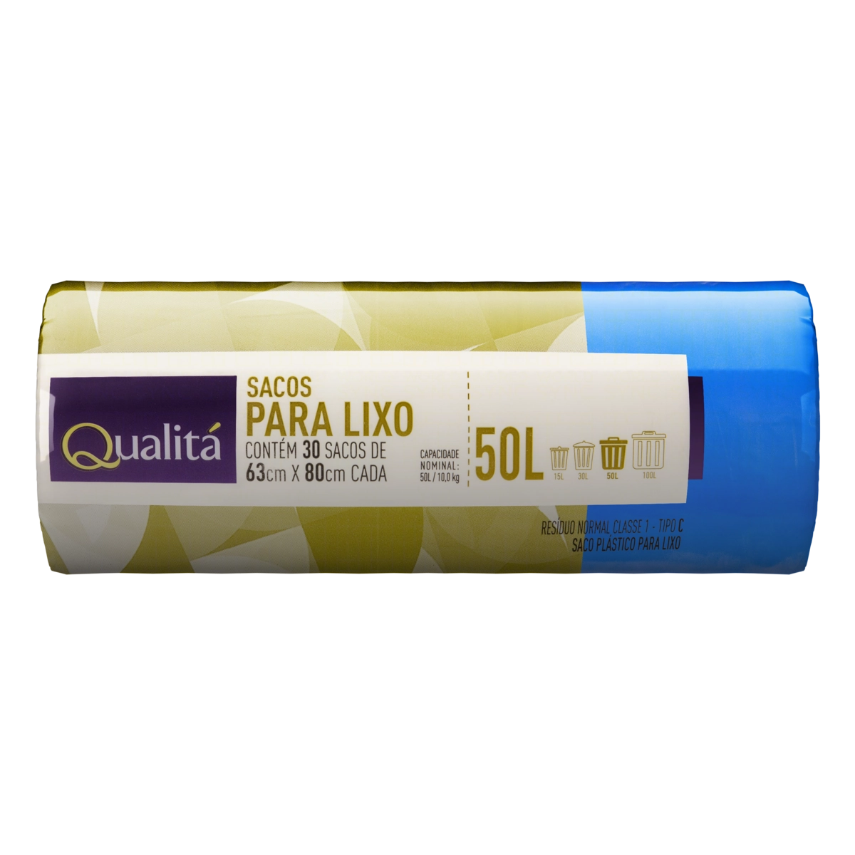 Saco para Lixo Tipo C 50l Qualitá 30 Unidades
