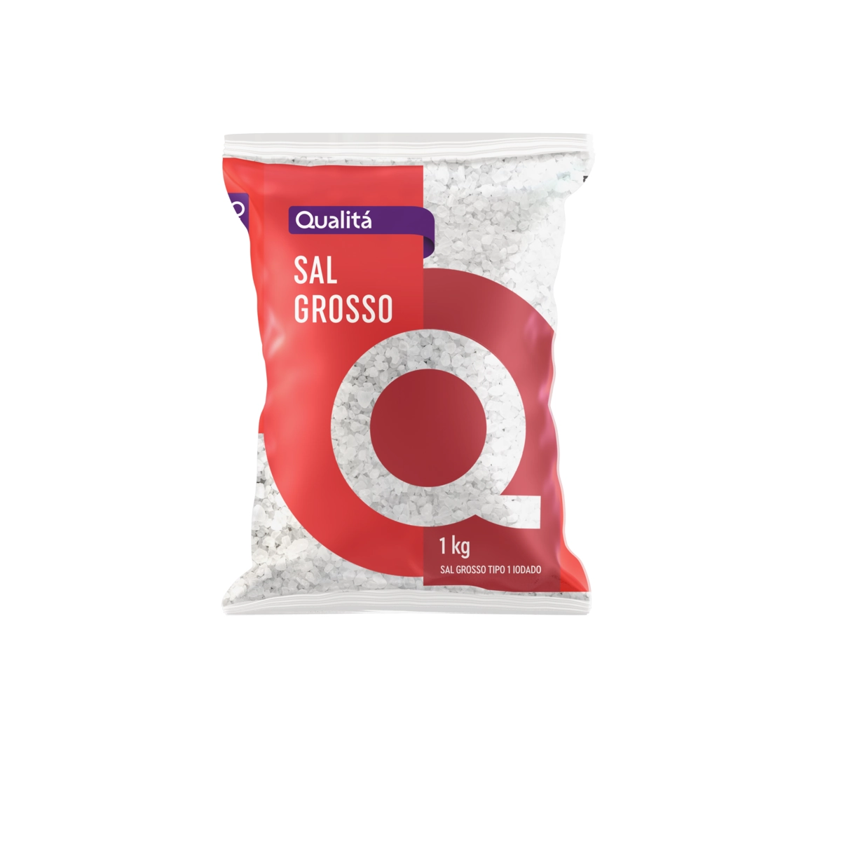Sal Grosso para Churrasco QUALITÁ Pacote 1kg