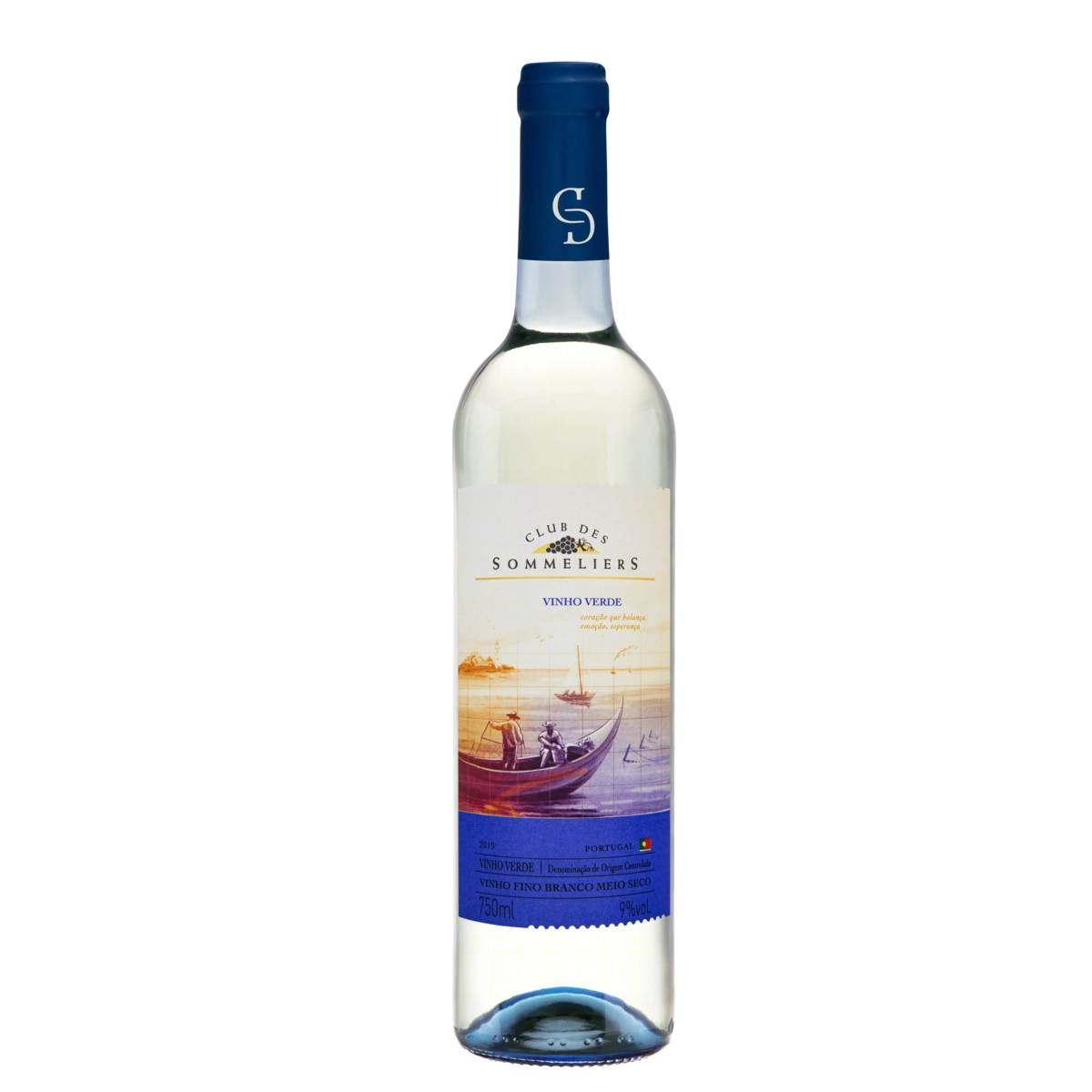 Vinho Português Branco Meio Seco Club Des Sommeliers Vinho Verde Garrafa 750ml