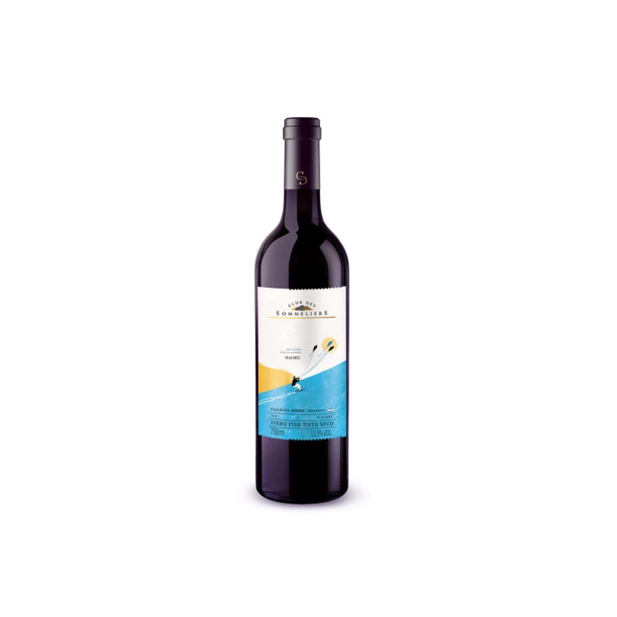 Vinho Argentino Tinto Malbec CLUB DES SOMMELIERS Garrafa 750ml
