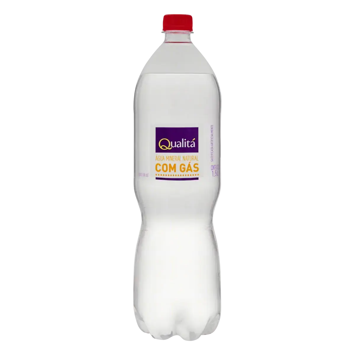Água Mineral com Gás QUALITÁ Garrafa 1,5 Litros