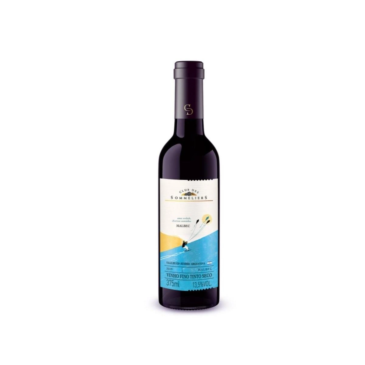 Vinho Argentino Tinto Malbec CLUB DES SOMMELIERS Garrafa 375ml
