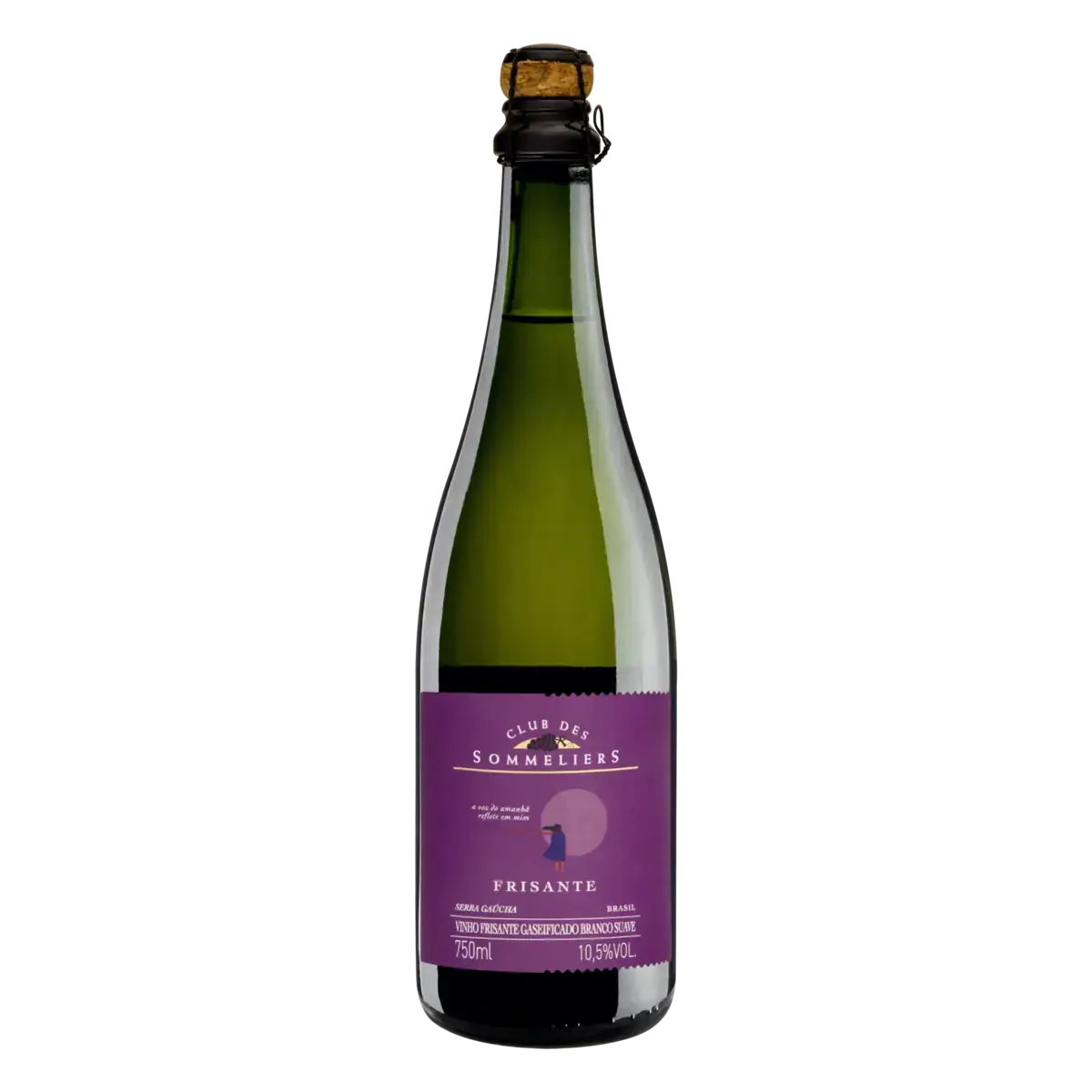 Vinho Brasileiro Branco Frisante Gaseificado Suave Club Des Sommeliers Serra Gaúcha Garrafa 750ml