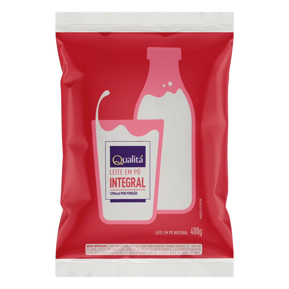 Leite em Pó Integral QUALITÁ Sachê 400g