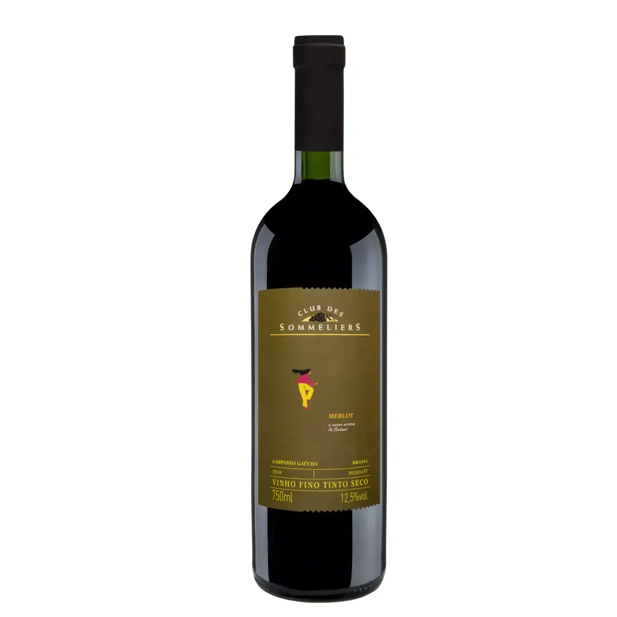 Vinho Brasileiro Tinto Merlot Roble CLUB CLUB DES SOMMELIERS Garrafa 750ml