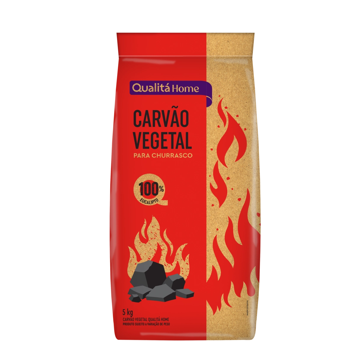 Carvão Vegetal QUALITÁ Pacote 5Kg