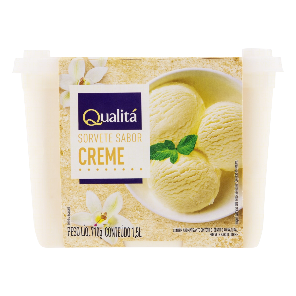 Sorvete de Creme QUALITÁ Pote 1,5 Litros
