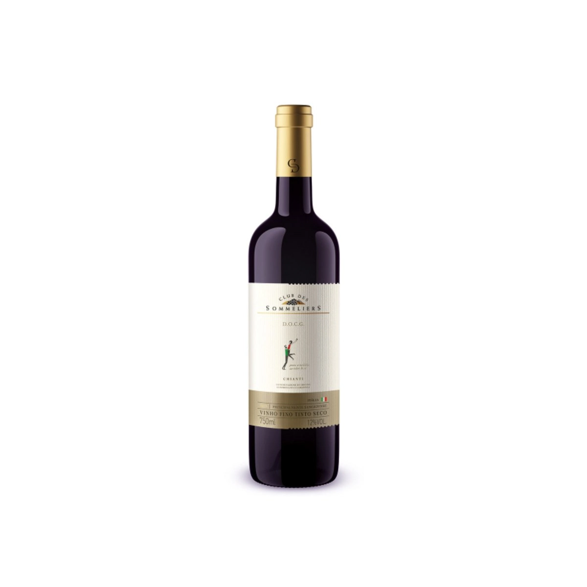 Vinho Italiano Tinto CLUB DES SOMMELIERS Chianti Garrafa 750ml