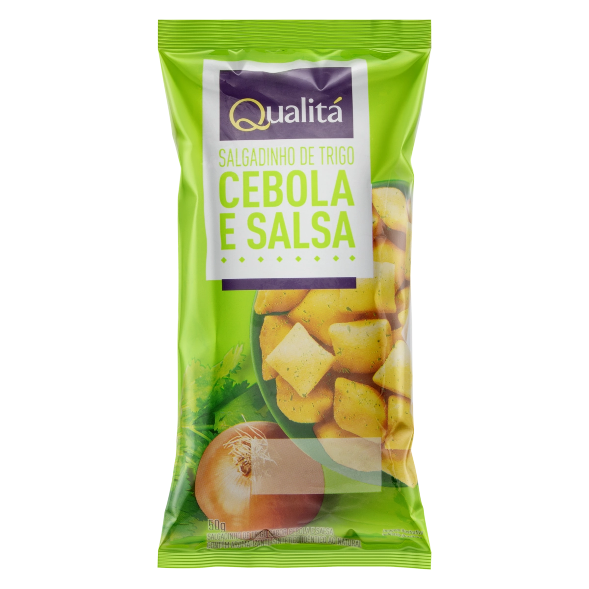 Salgadinho de Trigo Cebola e Salsa Qualitá Pacote 50g