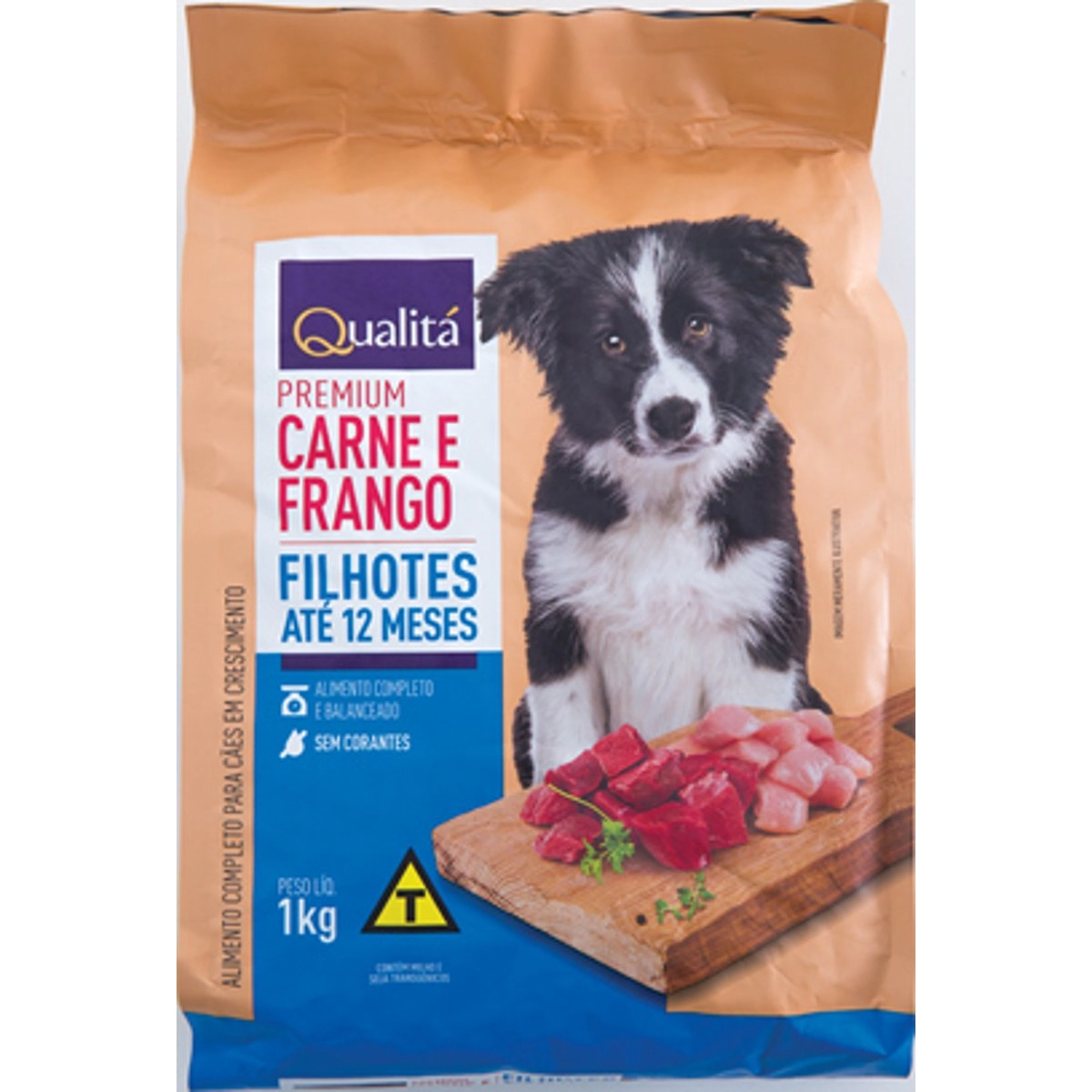 Ração QUALITÁ Para Cães Filhotes Sabor Carne e Frango 1kg