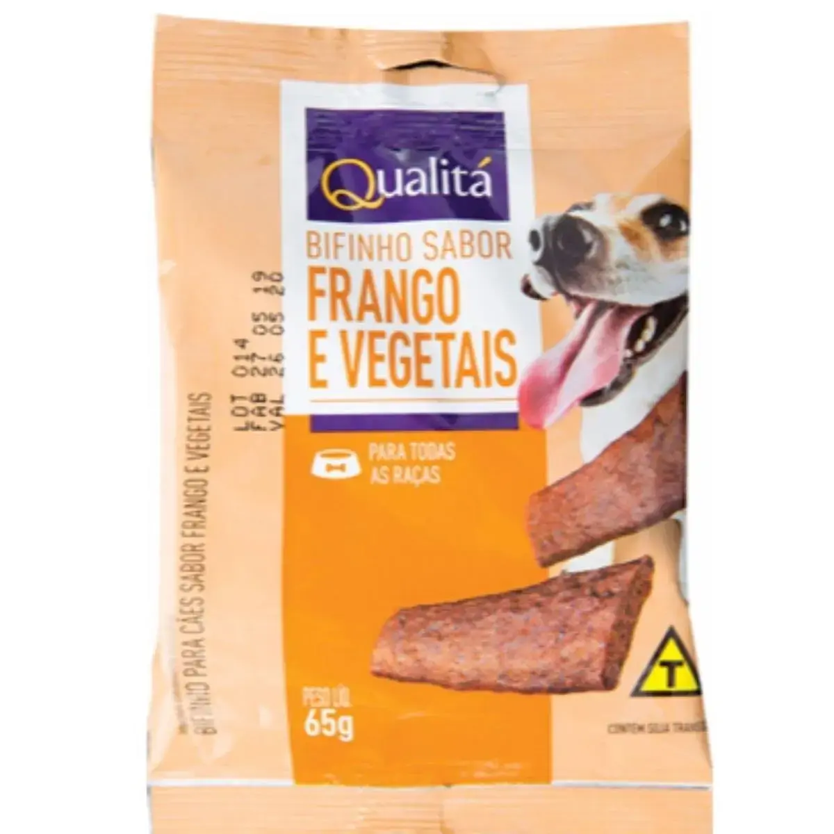Bifinho para Cães Sabor Frango e Vegetais QUALITÁ 65g