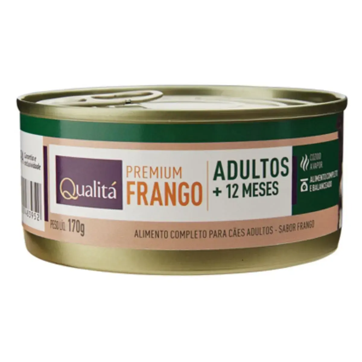 Ração para Cães Adultos Sabor Frango Qualitá Lata 170g
