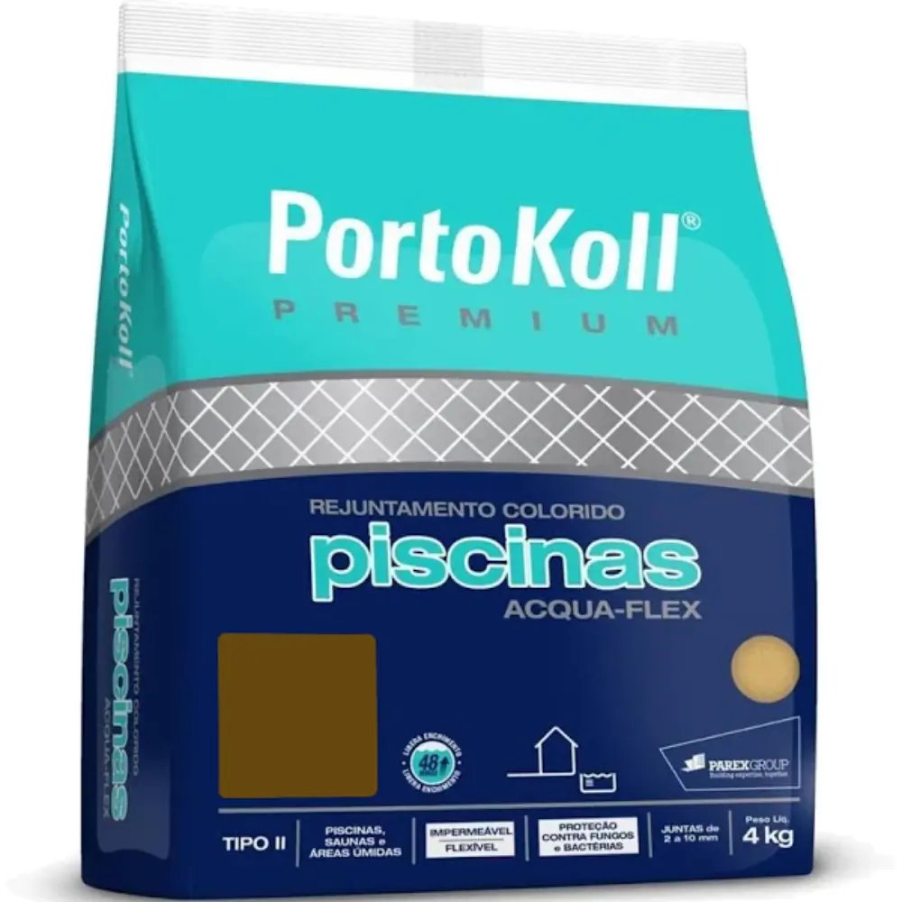 Rejunte Especial Piscinas Aqua Flex 4kg Portokoll Premium Grafite
