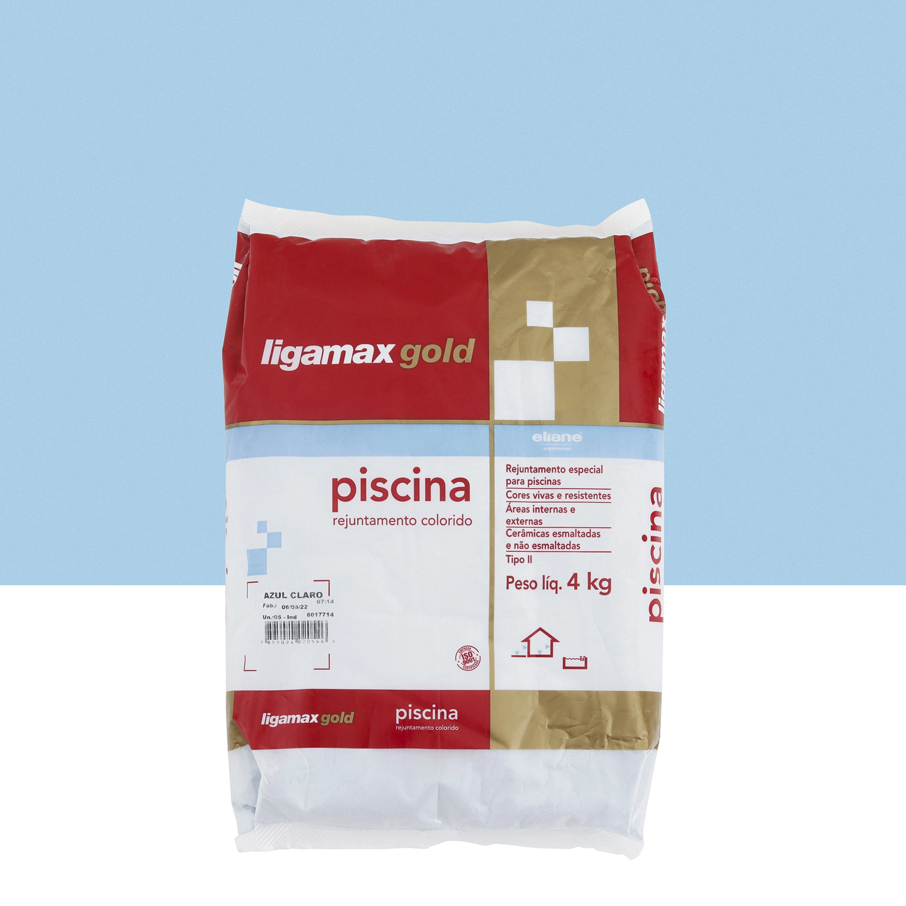 Rejunte Cimentício Aditivado Azul Claro 4 Kg Eliane
