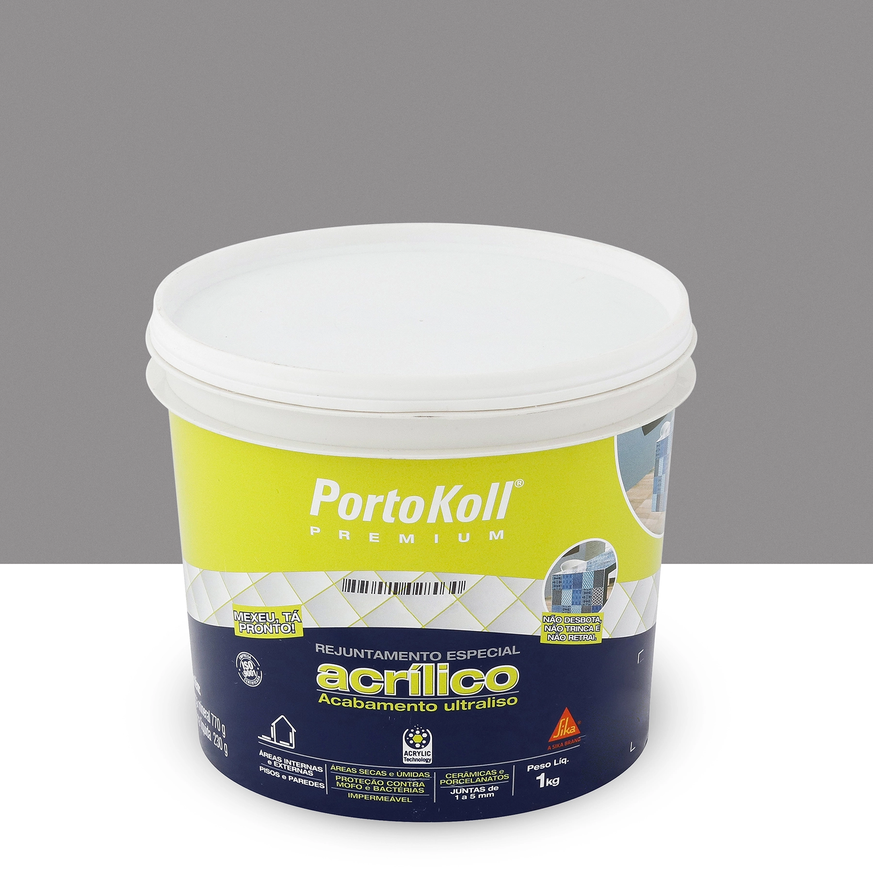 Rejunte Acrílico Cinza Ártico 1 Kg Portokoll