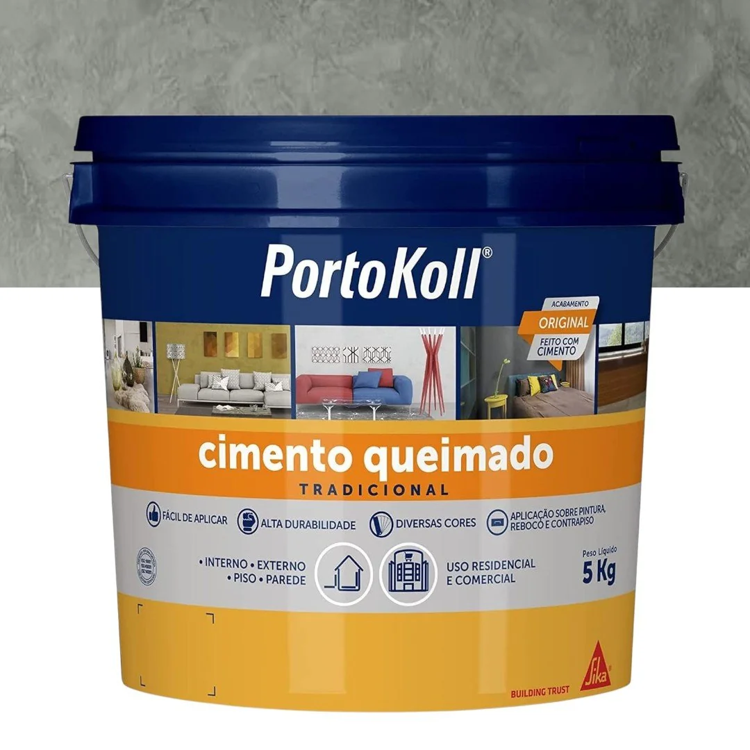 Cimento Queimado 5 Kg Acrílico Porto Koll Fendi