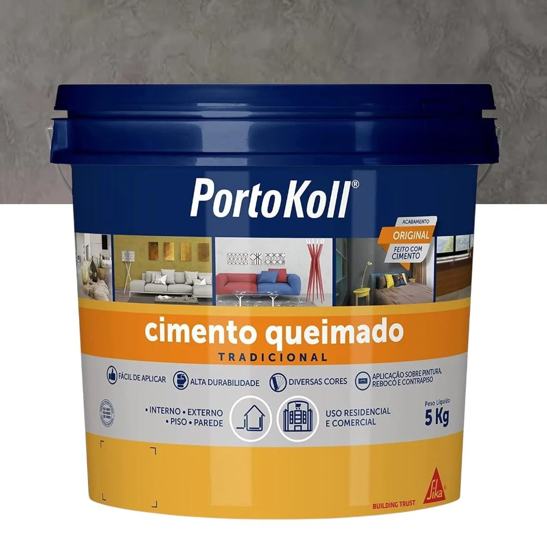 Cimento Queimado 5 Kg Acrílico Porto Koll Mineral