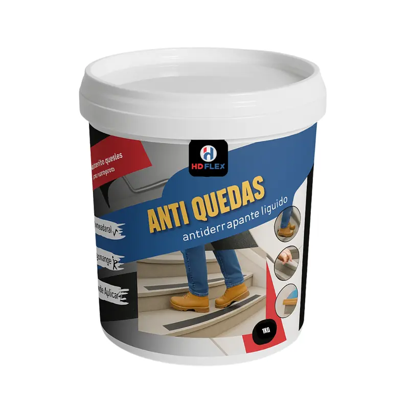 Antiderrapante Líquido Hd Flex 1 Kg Preto – Selante Protetor E Fixador Anti Quedas