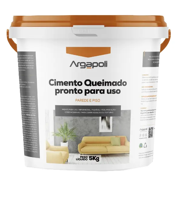 Cimento Queimado Efeito Decorativo Pronto Para Uso 5 Kg Cor Terracota