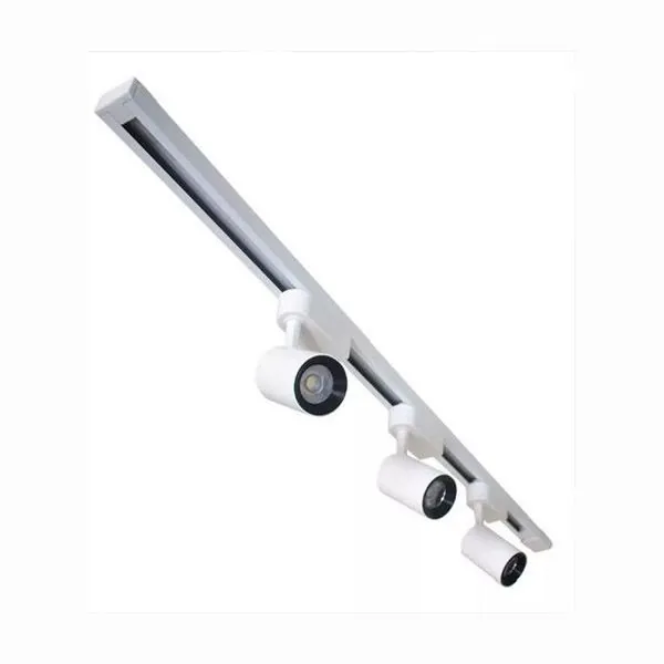 Trilho Eletrificado 1m + 3 Spot Led 7w 3000k Bivolt Branco