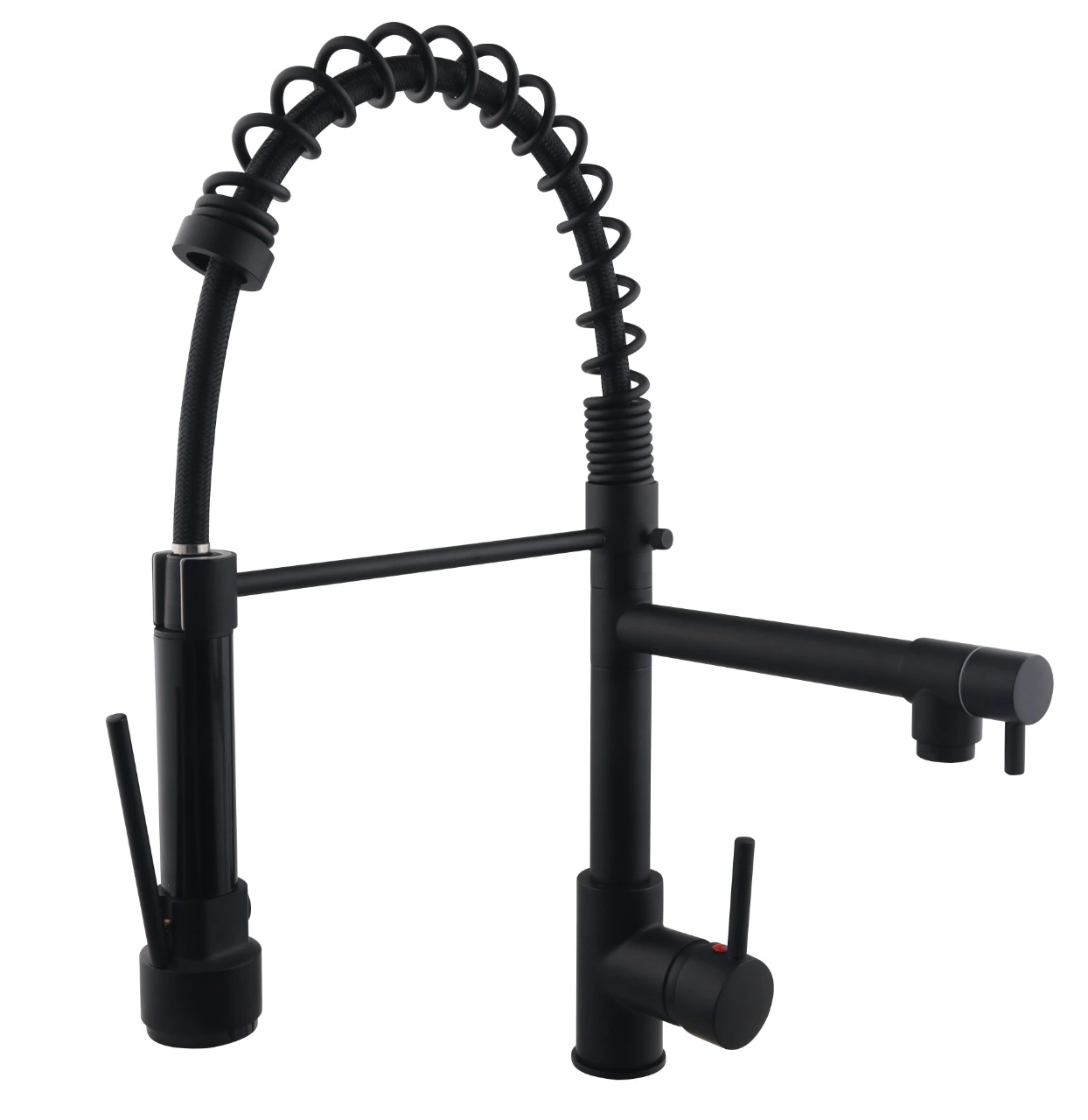 Torneira Monocomando Cozinha Gourmet Flexivel Preto Fosco
